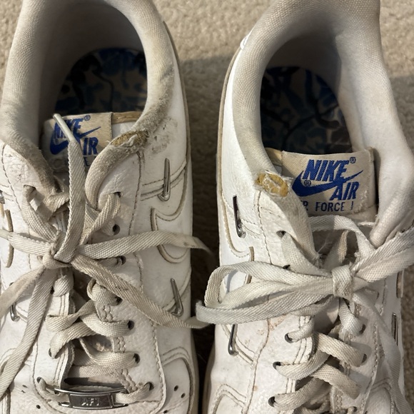 Nike Air Force 1 White Sneakers - Picture 2 of 5